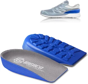 1/2 inch Heel Lifts Inserts Cushioned Arch Support Insoles with Hidden Lift Technology, Plantar Fasciitis Relief Inserts, Anti-Slip Heel Pads for All Day Standing Support (1 Pair) (Large)