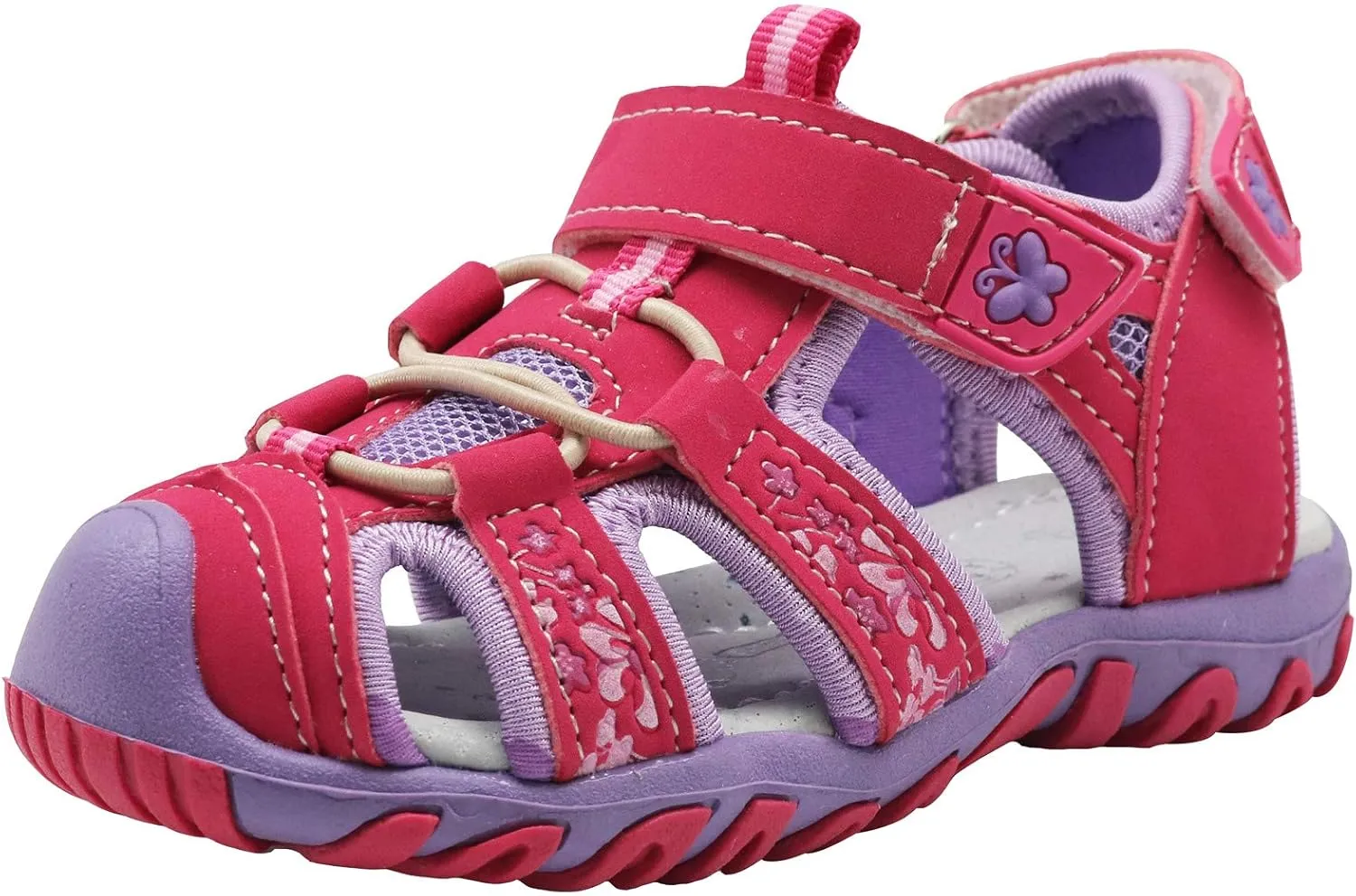 Apakowa Kids Girls Soft Sole Closed Toe Sandals Summer Shoes with Arch Support (Toddler/Little Kid)