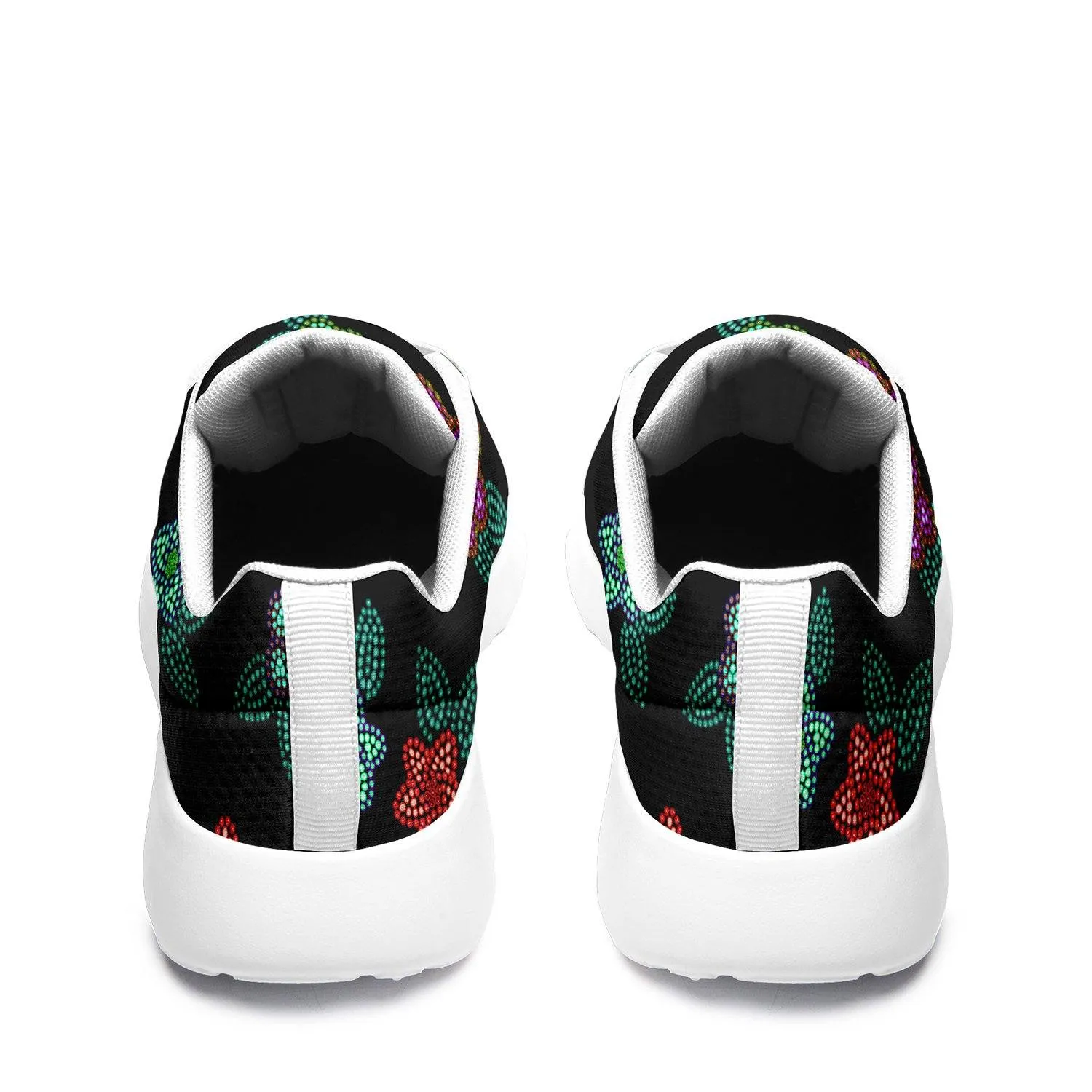 Berry Flowers Black Ikkaayi Sport Sneakers
