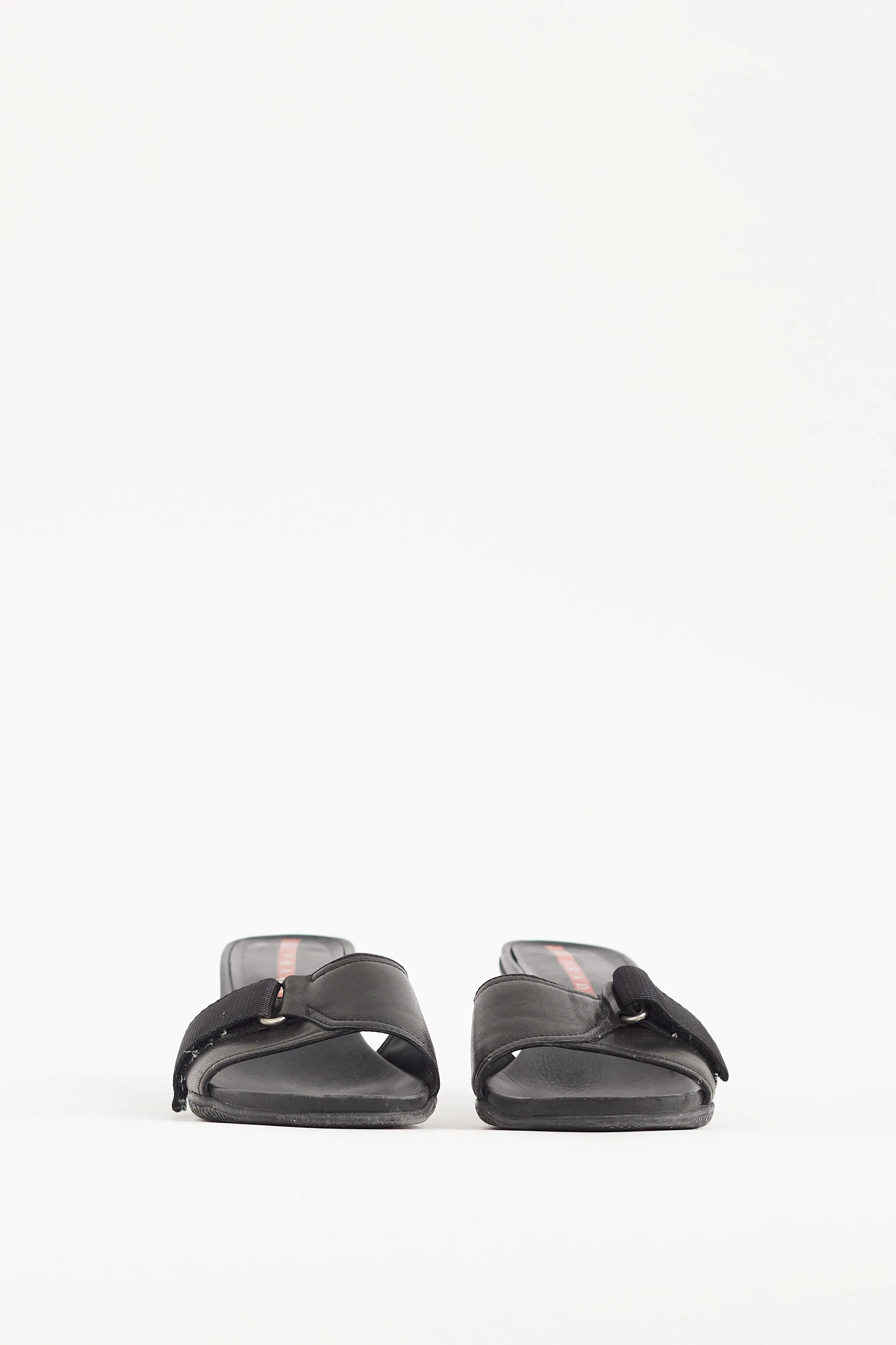 Black Velcro Strap Mule