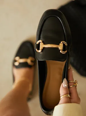 Boss Babe Loafers-Plain Black