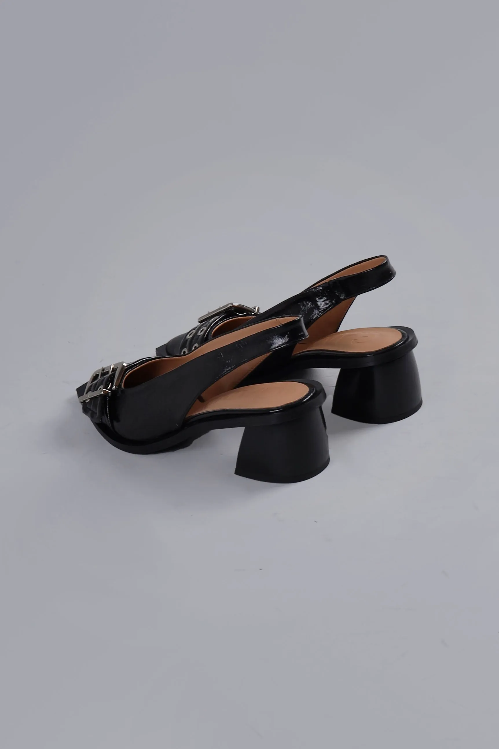 Buckle Slingback Black
