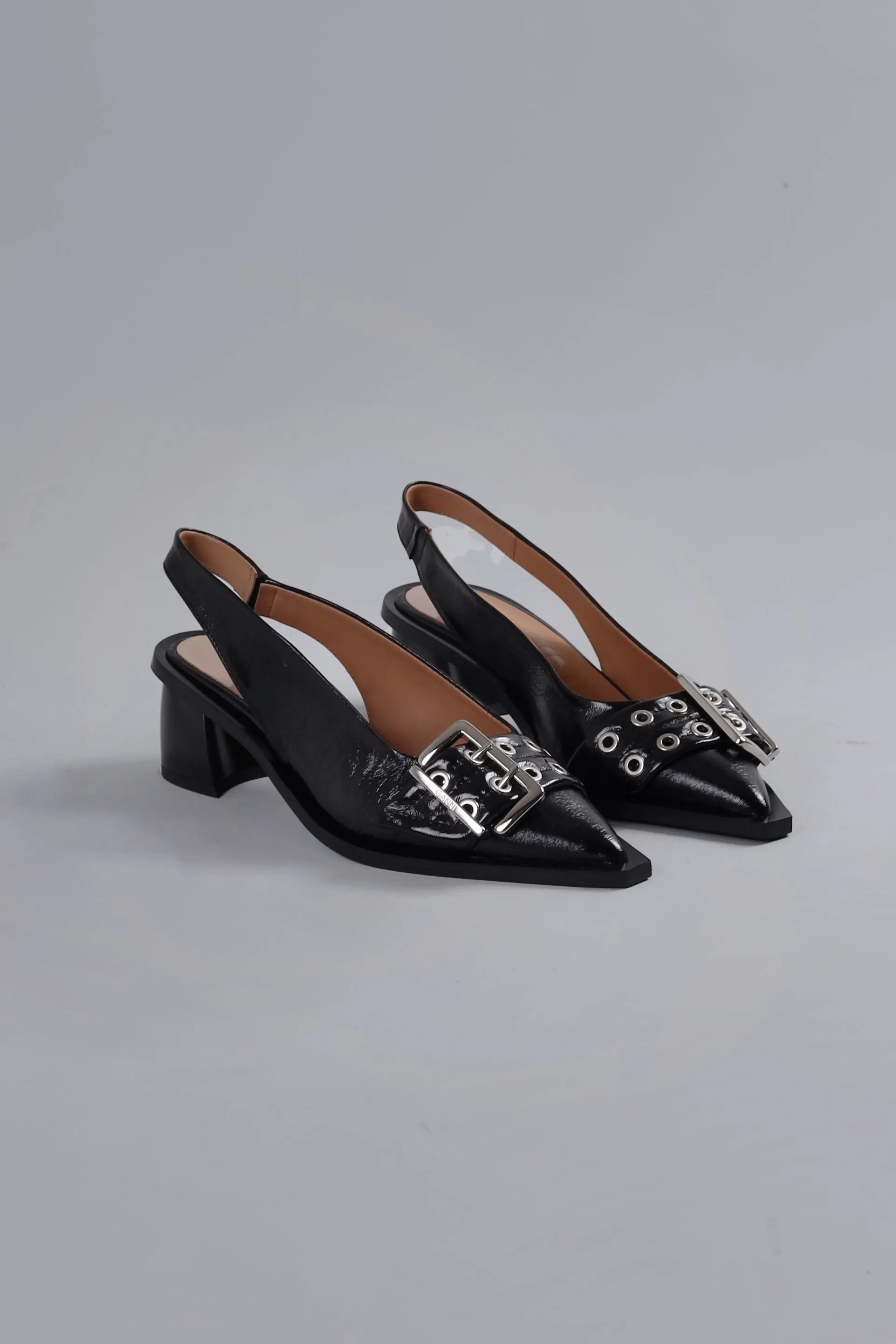 Buckle Slingback Black