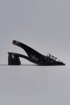 Buckle Slingback Black