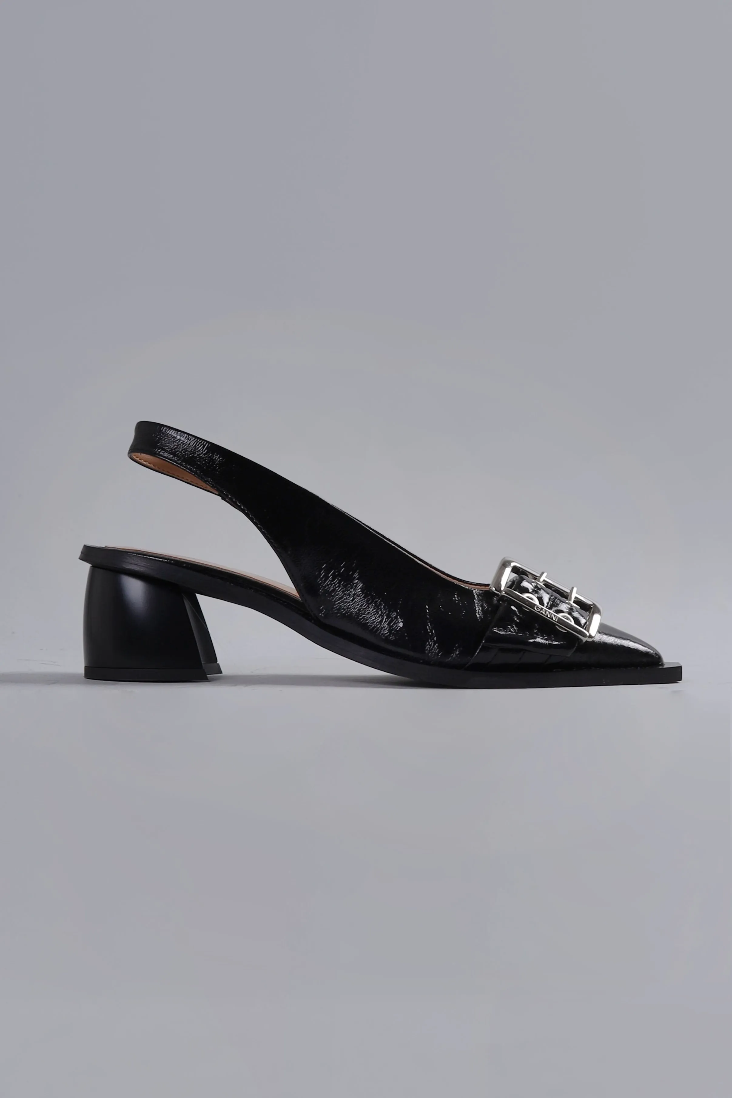 Buckle Slingback Black
