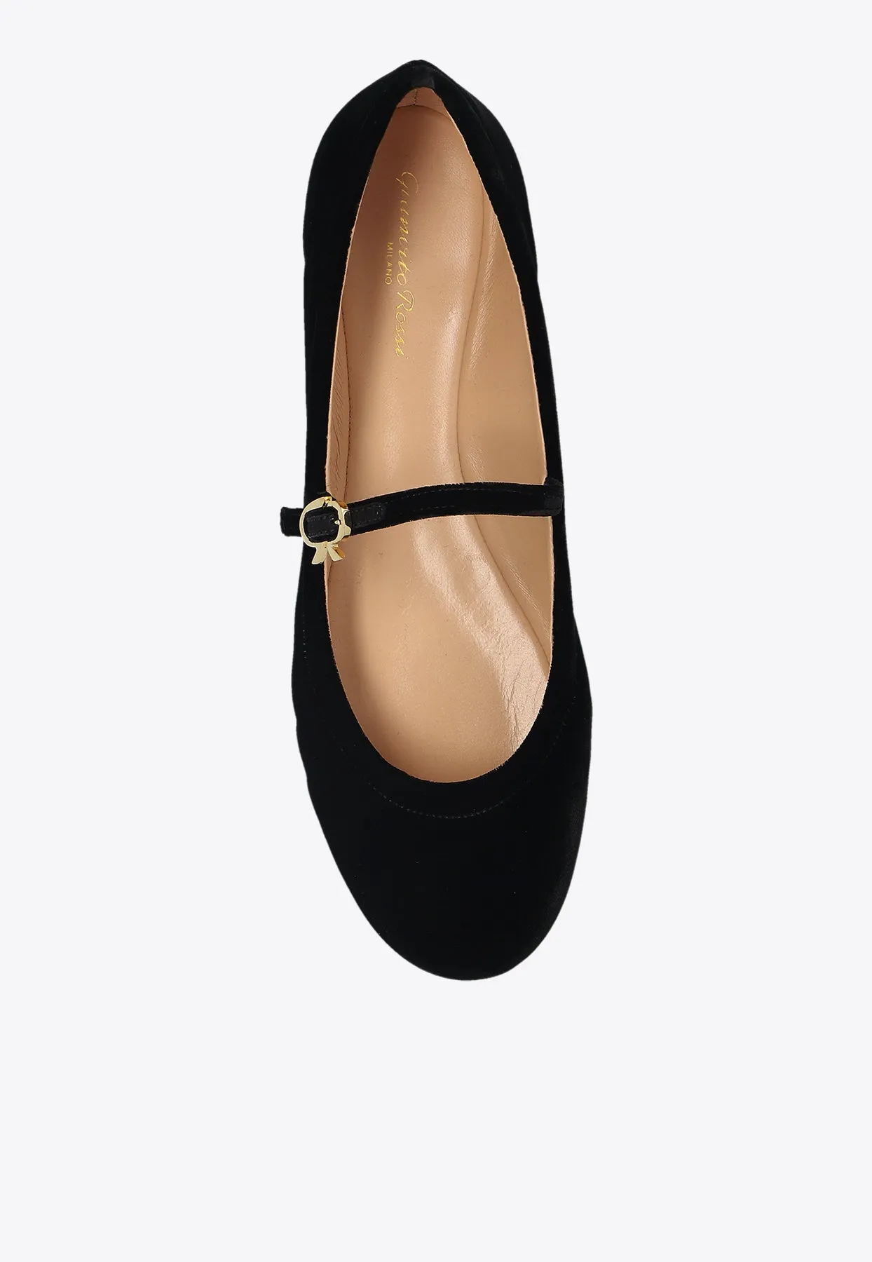 Carla Velvet Mary-Jane Ballet Flats