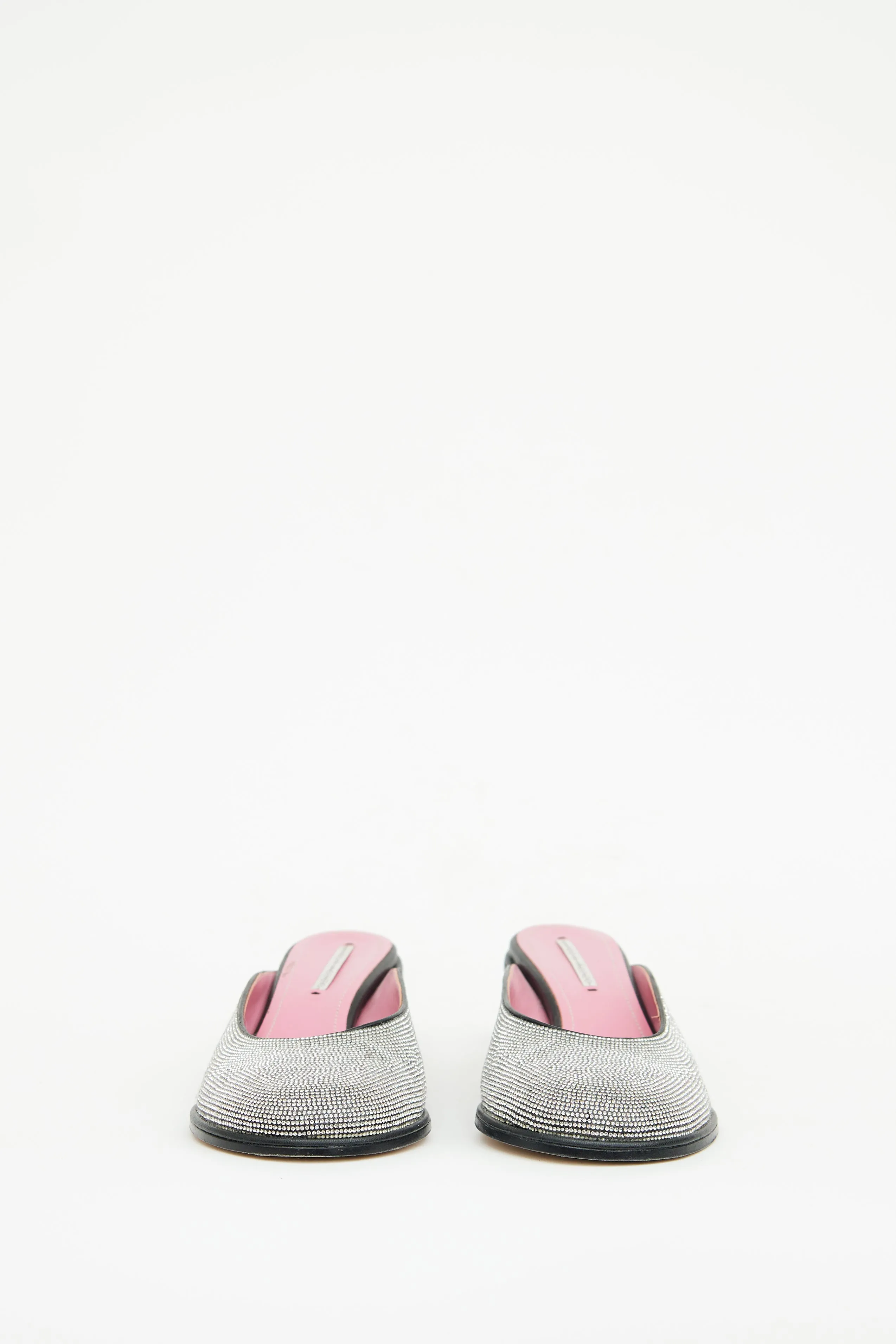 Crystal Sabot Kitten Heel Mule