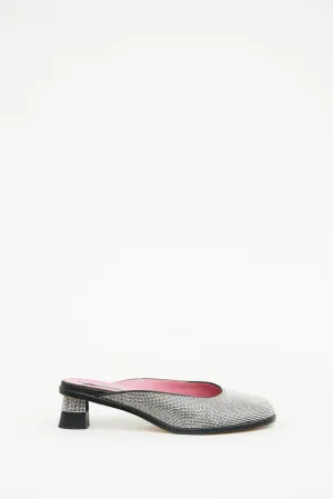 Crystal Sabot Kitten Heel Mule