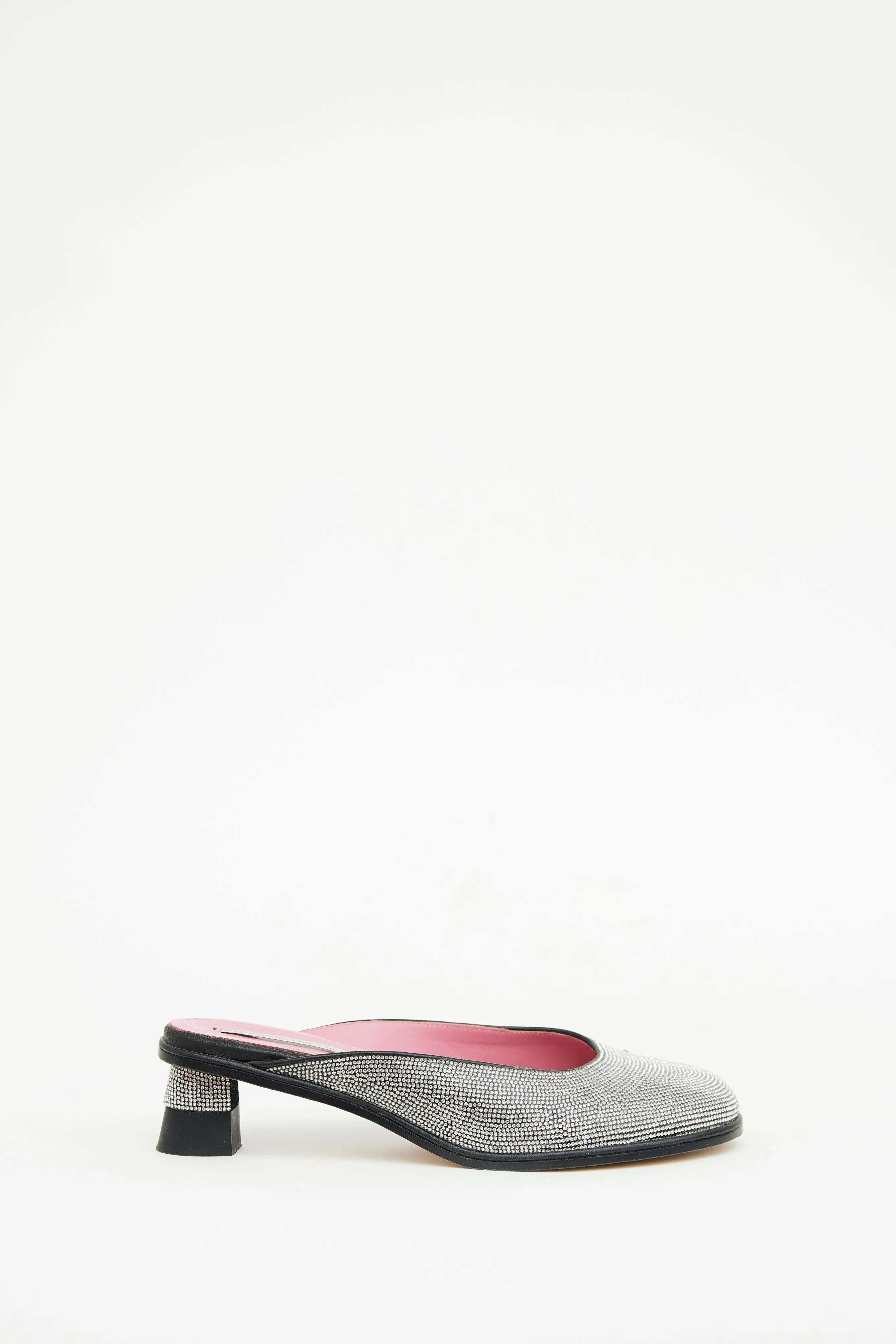 Crystal Sabot Kitten Heel Mule