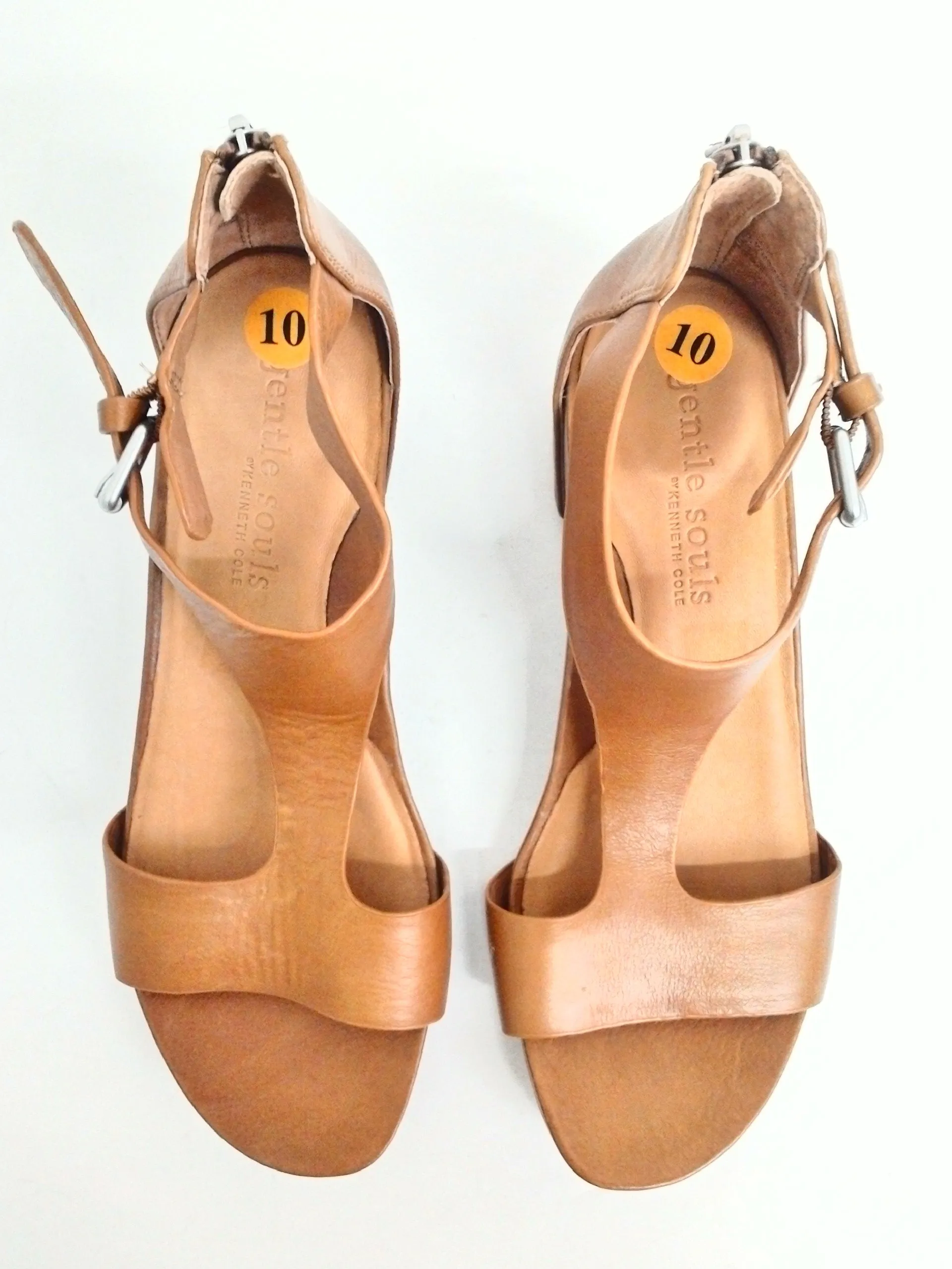 Gentle Souls Women's Gisele Brown Leather Sandals Size 10 M