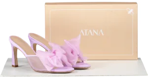 House of Atana Purple Violet Bow 85mm Mules UK 6 EU 39 👠