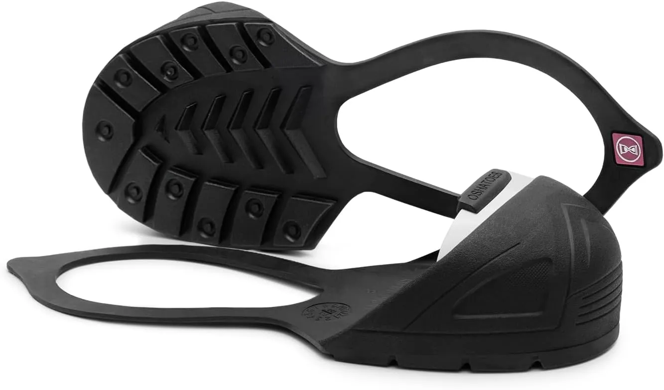 OSH1162-11, Natural Rubber Safety Overshoes with Steel Toe Cap and Back Strap Shoe Cover (Color Coded by Size)
