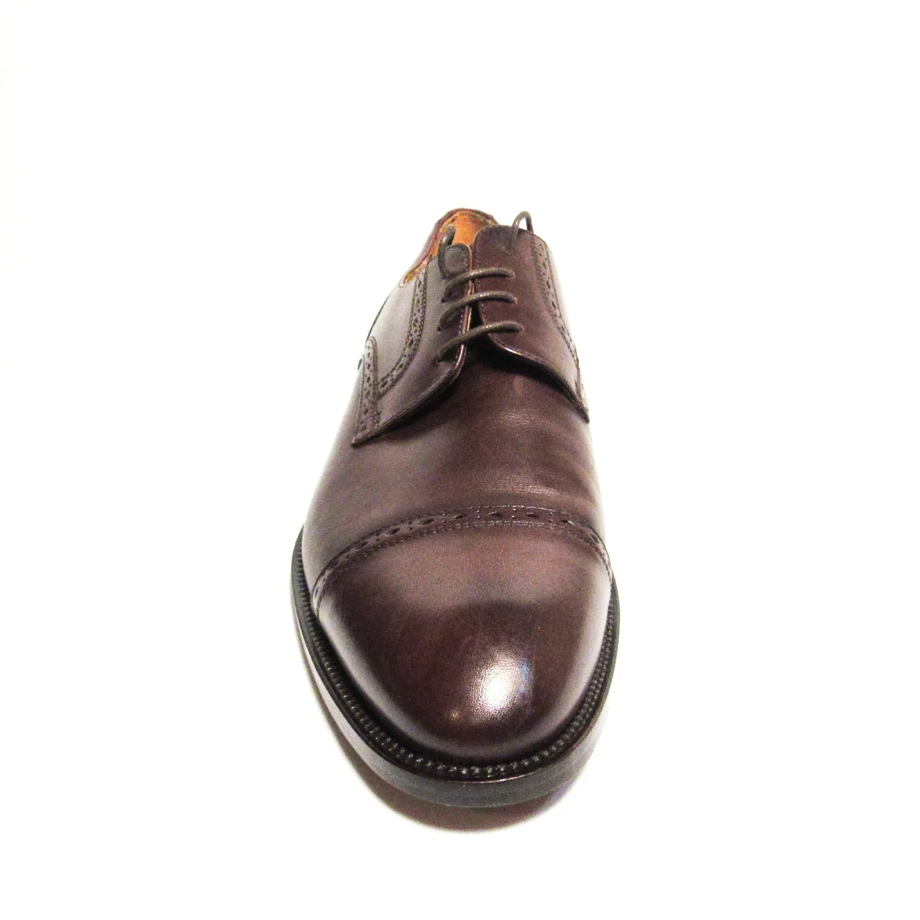 Saks Fifth Avenue Mens Leather Cap Toe Oxfords
