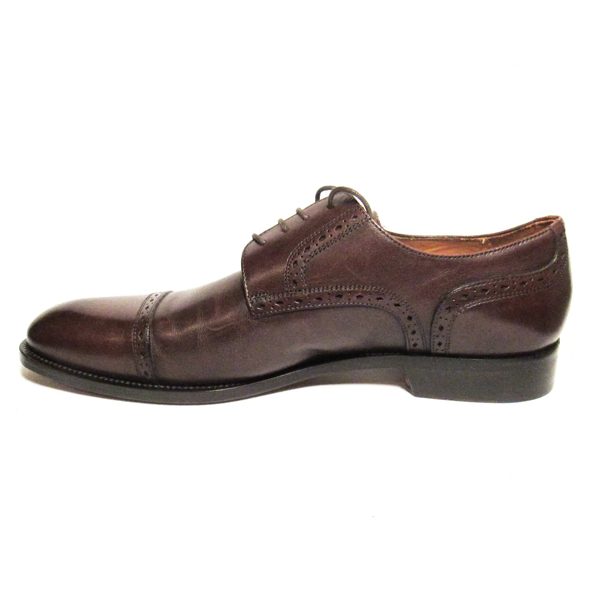 Saks Fifth Avenue Mens Leather Cap Toe Oxfords
