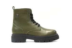 Shalo Women's Gaga Zip Combat Boots- Kaki