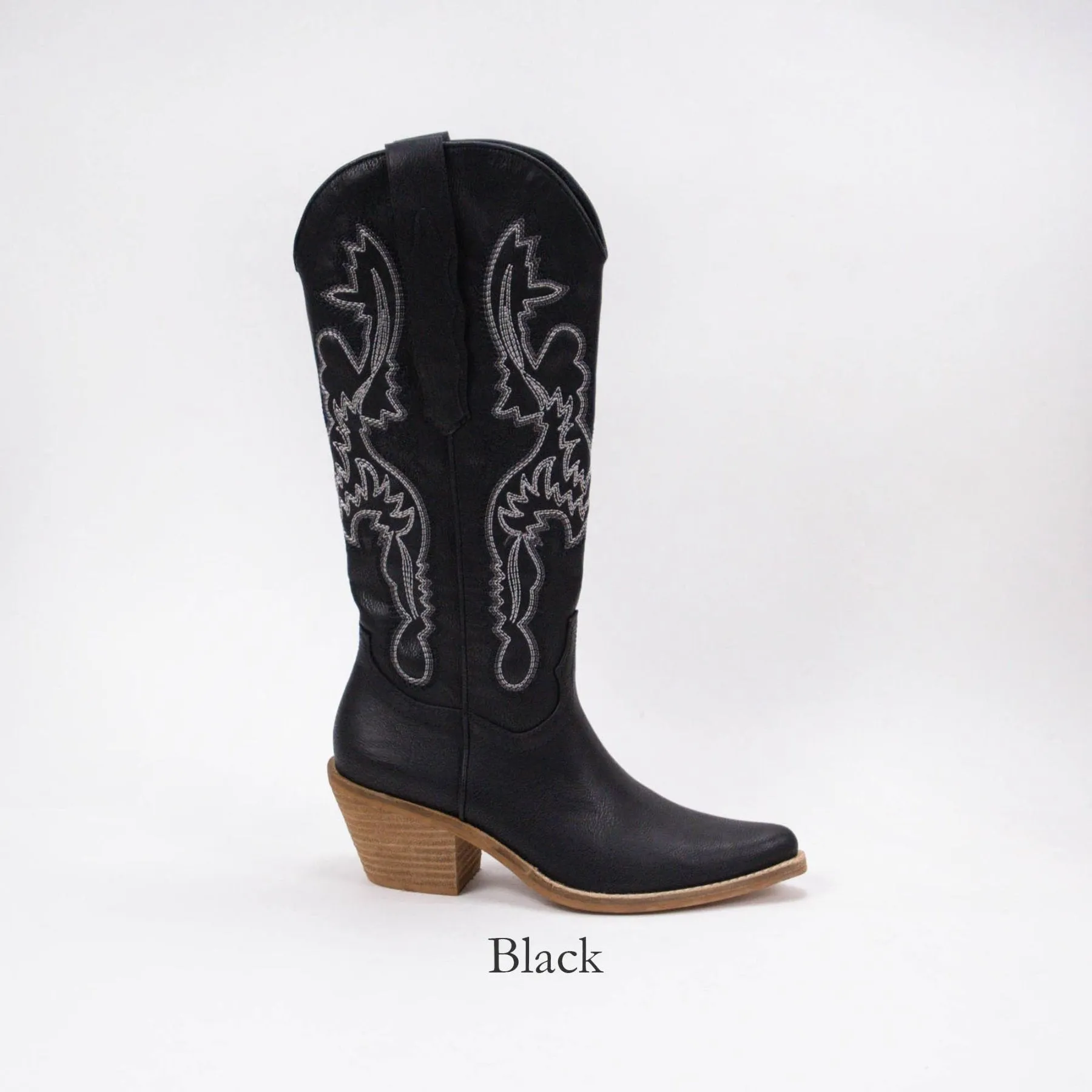 Take Me Out Western Black Cowboy Boots