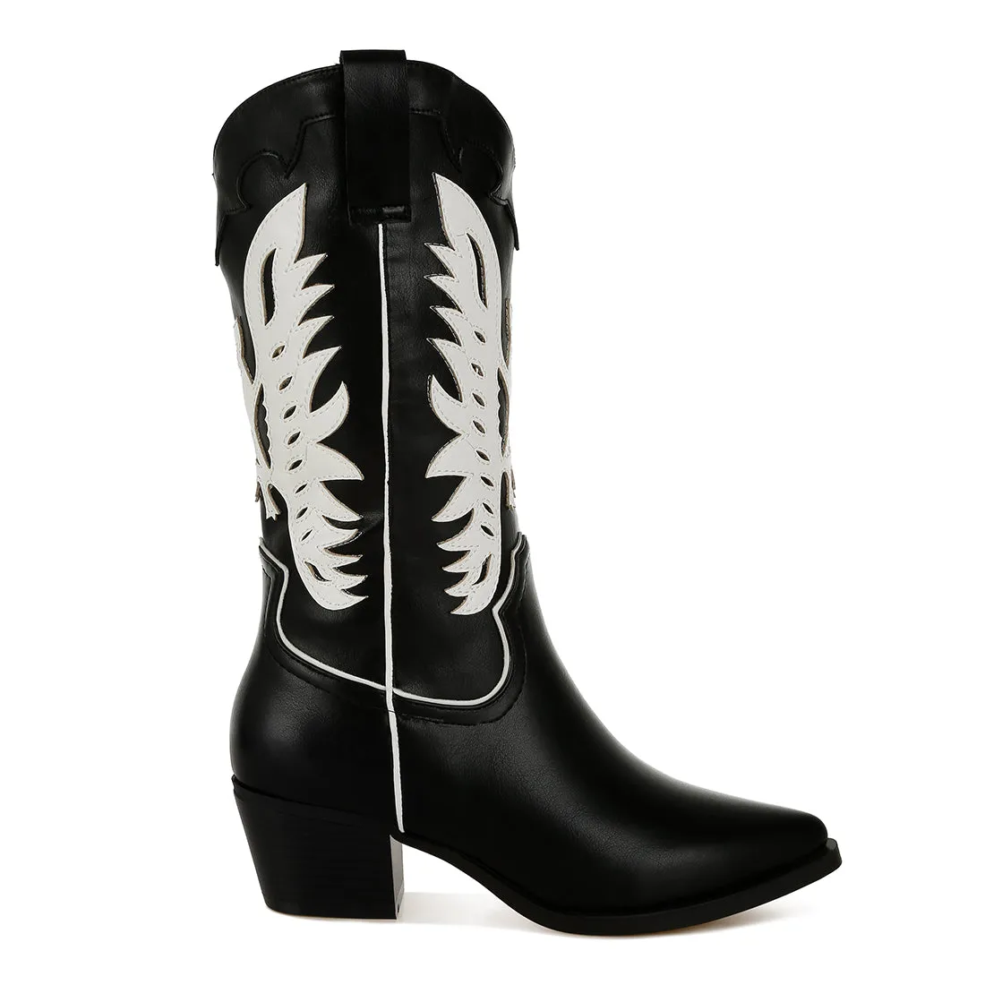 Winged Patchwork Cowboy Boots